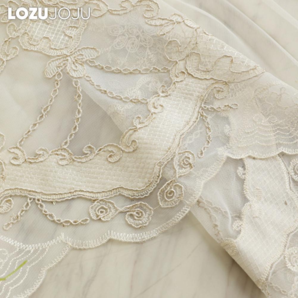 1 шт. LOZUJOJU Элегантная европейская вышитая трехмерная прозрачная штора высотой 260 см, тюль для гостиной, спальни, украшения окон, домашнего декора