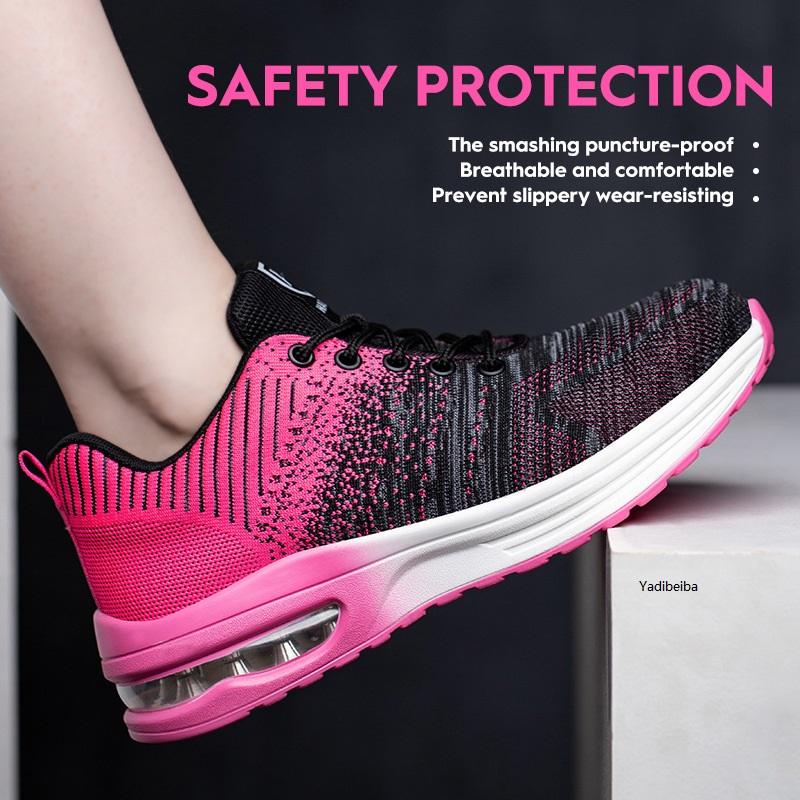2023 Air Cushion Safety Shoes Men Women Sneakers Steel Toe Shoes Puncture-Proof Sport Work Shoes Construction Safety Boots