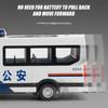 Металлические машинки, игрушки, масштаб 1/24, полицейская машина IVECO, литая модель автомобиля из сплава, подарок для мальчиков, детей, игрушечные машинки со звуком и светом