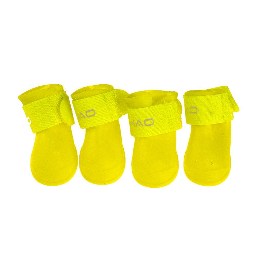 4 шт. водонепроницаемые сапоги для собак, зимние сапоги для маленьких собак, резиновая обувь для собак, защитные сапоги для улицы, противоскользящие товары для домашних животных