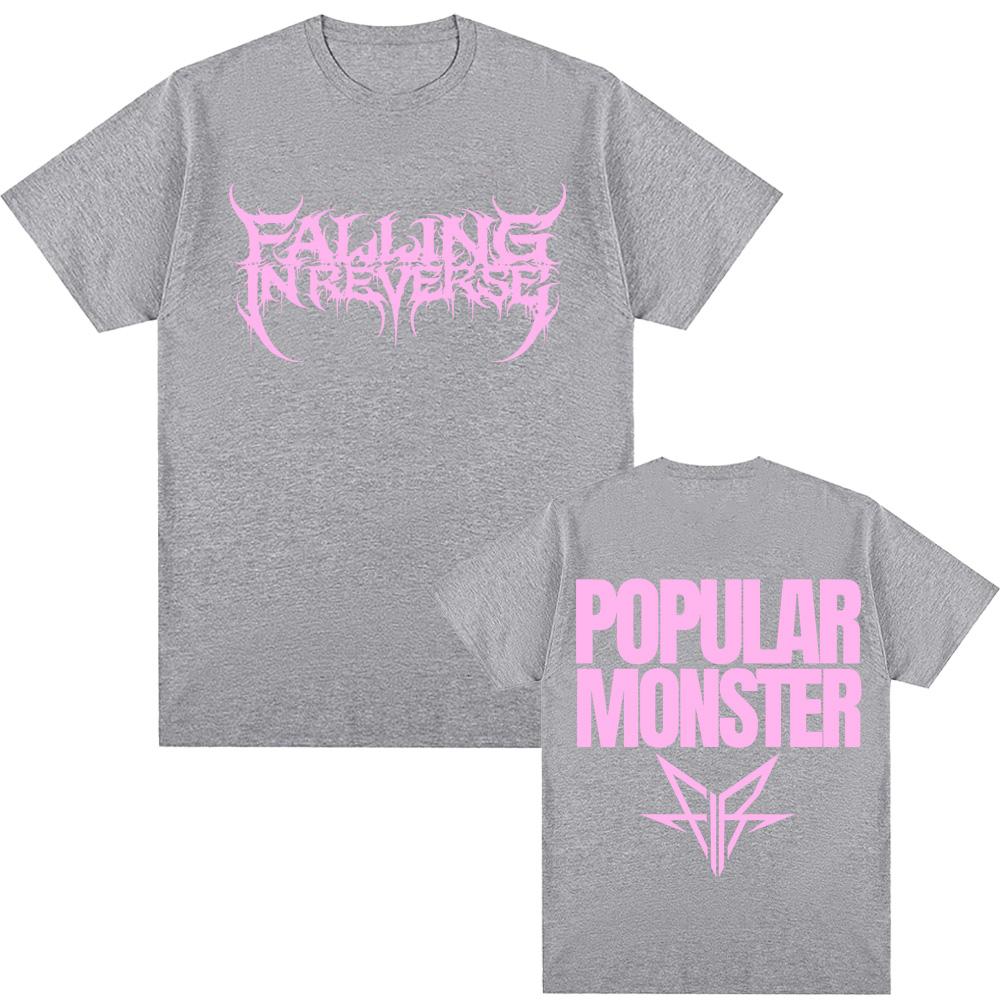 Falling In Reverse Летняя Новая Футболка С Коротким Рукавом, Футболка в Стиле Самого Певца, Графическая Печать, Популярная Футболка с Текстом Монстра