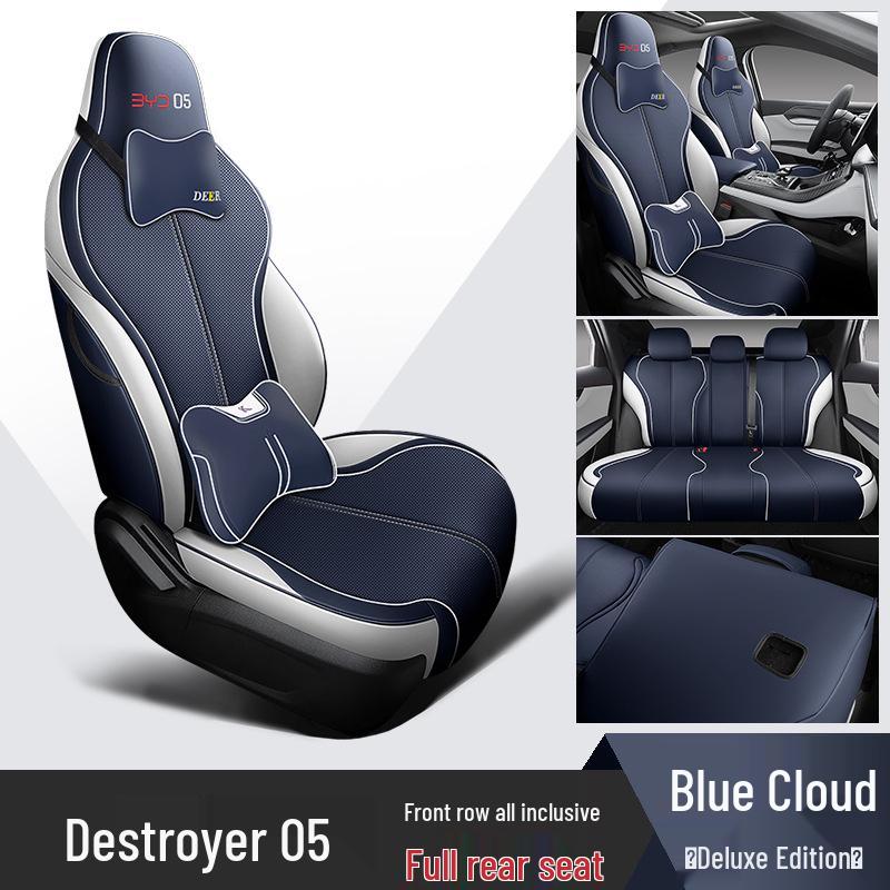 BYD Destroyer 05 Car Seat Cushion - Four Seasons, Full Surround, Five-Seat, Cartoon Design, Fits 22 Models