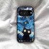 Чехол для Google Pixel 9 Аниме Черный Кот Звездное Облако Печать Чехол для Телефона Акриловая Жесткая Задняя Панель С Гибким Краем из ТПУ
