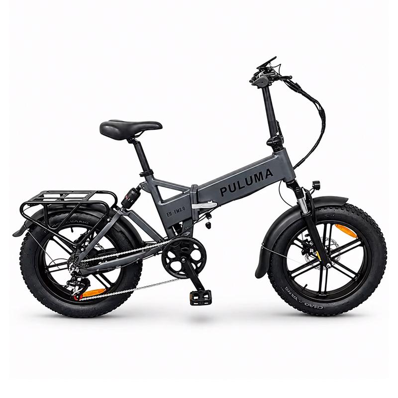 PULUMA FM2.0 Folding Electric Bike 48V15AH Removable Lithium Battery 20x4.0 Fat All Terrain Tire 7 Speed Hydraulic Brake 250W Adult Ebike