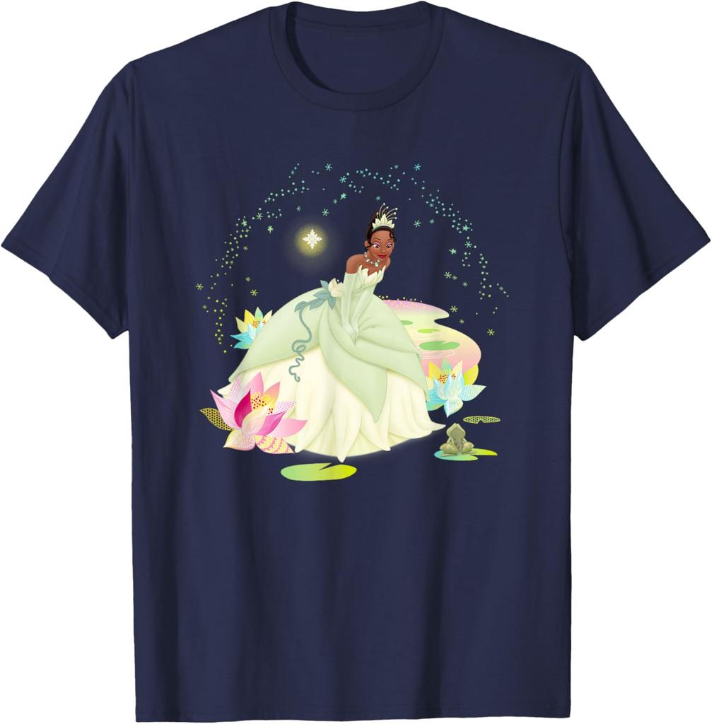 Модная повседневная унисекс футболка The Princess and The Frog Тиана на болоте S-4XL Четыре сезона