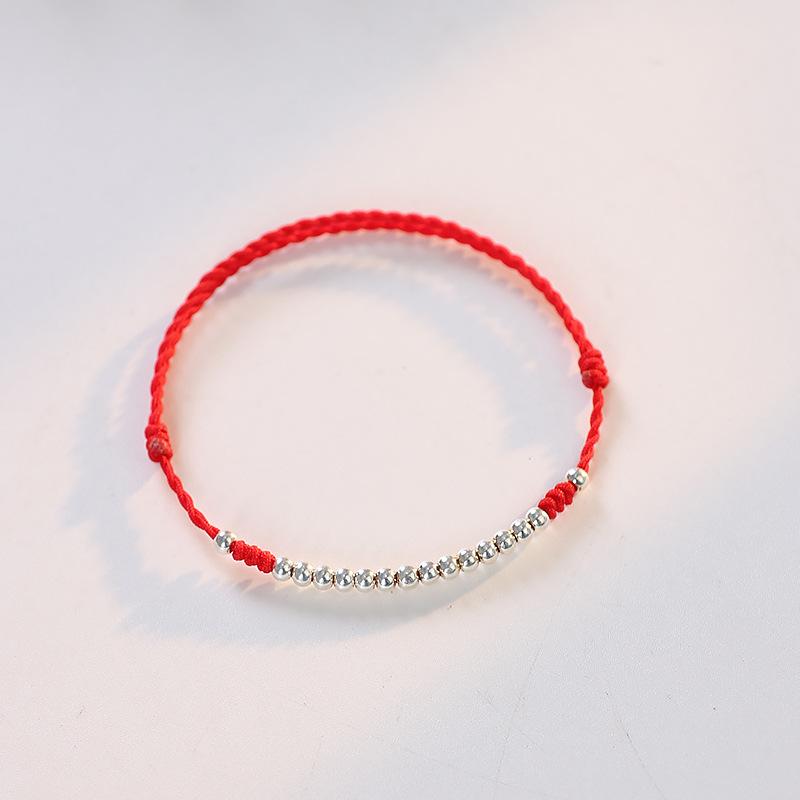 The shop owner recommends original red cords for one's zodiac sign9Silver bracelet for women, personalized niche design bracelet
