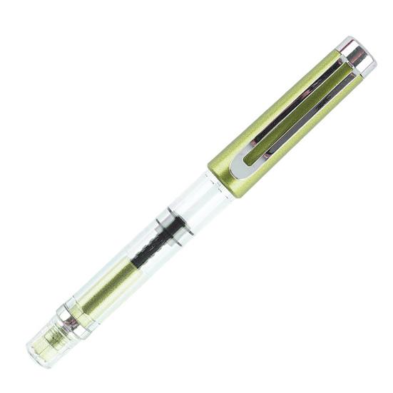 Titanium Fountain Pen High Ink Capacity Vacuum Filling Stainless Steel Fine Nib Smooth Writing Pen for Daily Writing