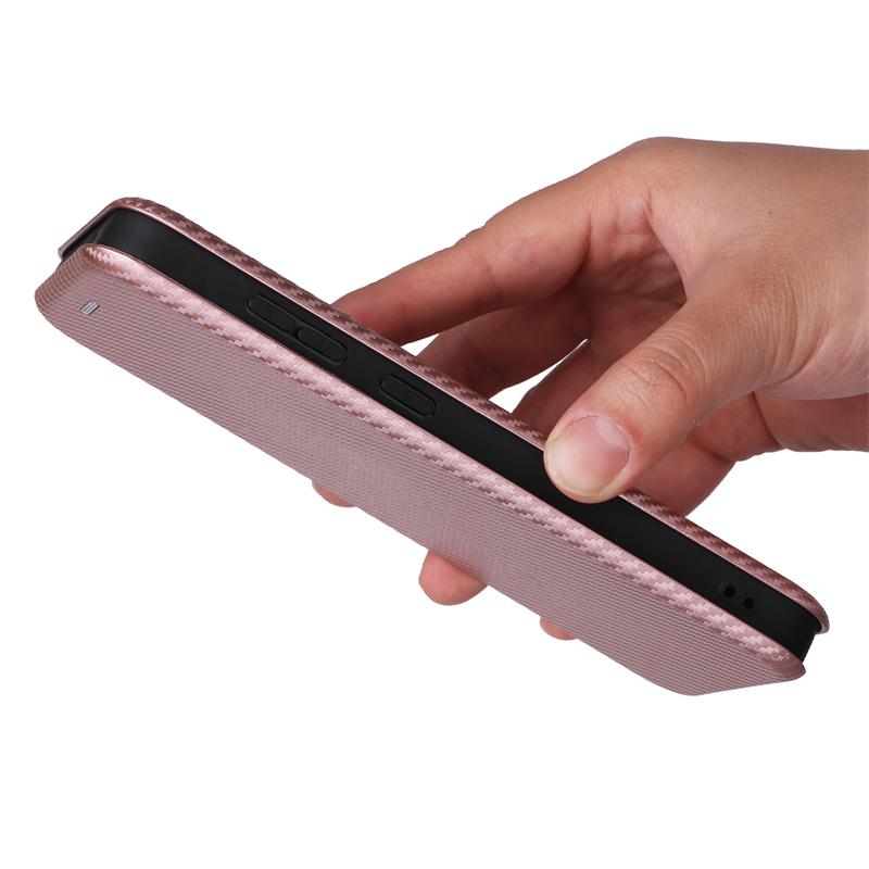 Подходит для Samsung Galaxy S24 FE Простой самоклеящийся чехол из углеродного волокна Чехол-кошелек с магнитным креплением Samsung Galaxy S 24 FE