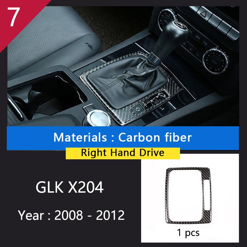 Углеродное волокно для Mercedes Benz GLK X204, внутренняя панель переключения передач, AC CD, панель, дверной подлокотник, отделка, наклейка на автомобиль