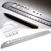Multifunctional Protractor with Imperial/Metric Scales Ruler Durable Scale Ruler  Office Supplies