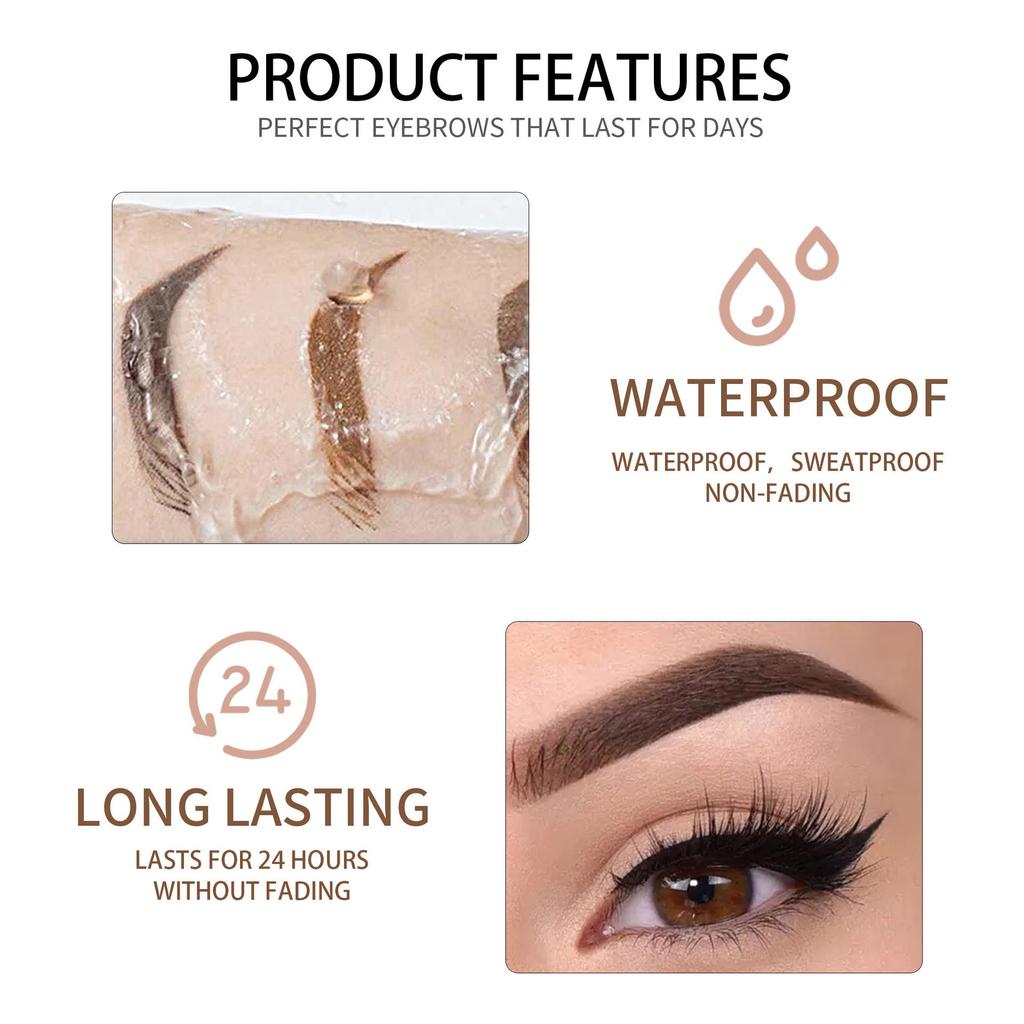 Eyebrows Gel Pen Eyebrow Cream Long Lasting Waterproof Tattoo Liquid Black Eye Brow Makeup Pencil