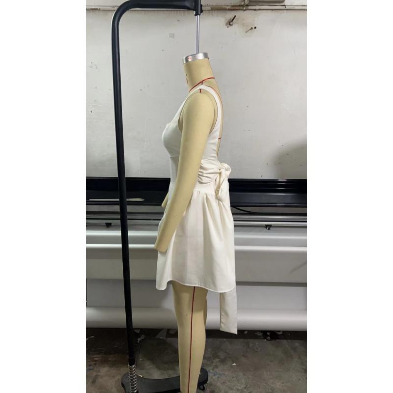 Summer Fashion Sexy Waist Halter Bow Halter Dress