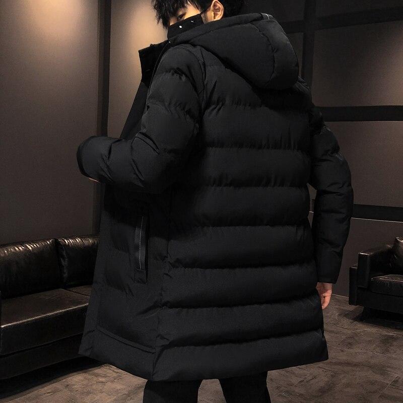 Brand Clothing Men Winter Parka Long Section 2 Colors New Warm Thicken Jacket Outwear Windproof Coat Hooded Plus Size S-4XL