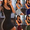 Women Striped Sleeveless Evening Party Cocktail Mini Short Bodycon Dress