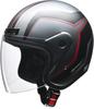 LEAD APRET Motorcycle Jet Matte One Size Fits Most Helmet, Gunmetal, (Under 57-60cm)