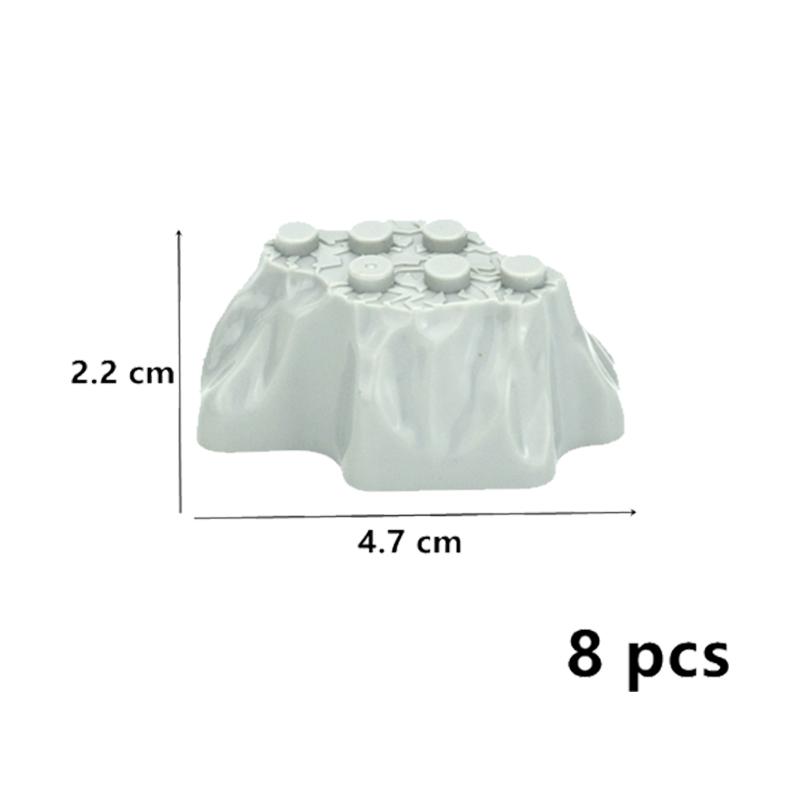 Moc Rock Panel 6082 6083 23996 47847 Скалистый горный пейзаж DIY Вид на городскую улицу Насыпной холмистый камень Строительные блоки Игрушки для подарков