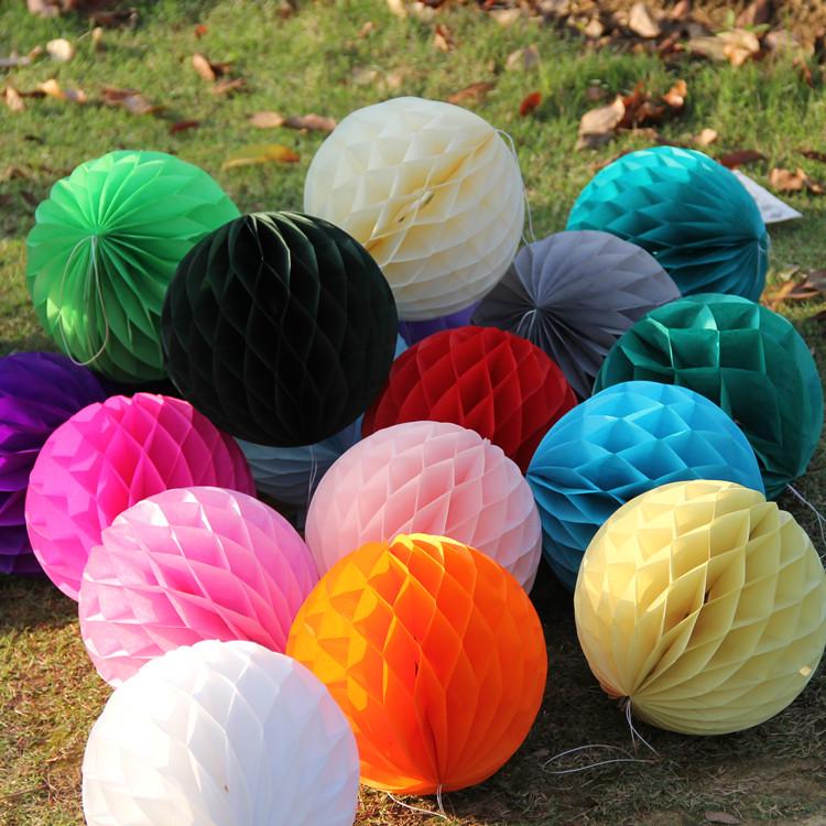 Wedding Scene Decoration Paper Honeycomb Ball & Lantern Set