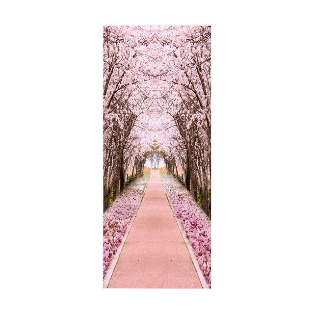 Дверные наклейки визуальное пространство пляжный коридор искусство водонепроницаемые обои гостиная спальня дверные обои ПВХ самоклеящиеся наклейки