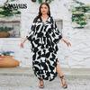 Women's Beach Cover Up Handmade Woven Printed Plus Size Dresses Holiday Beach Dresses