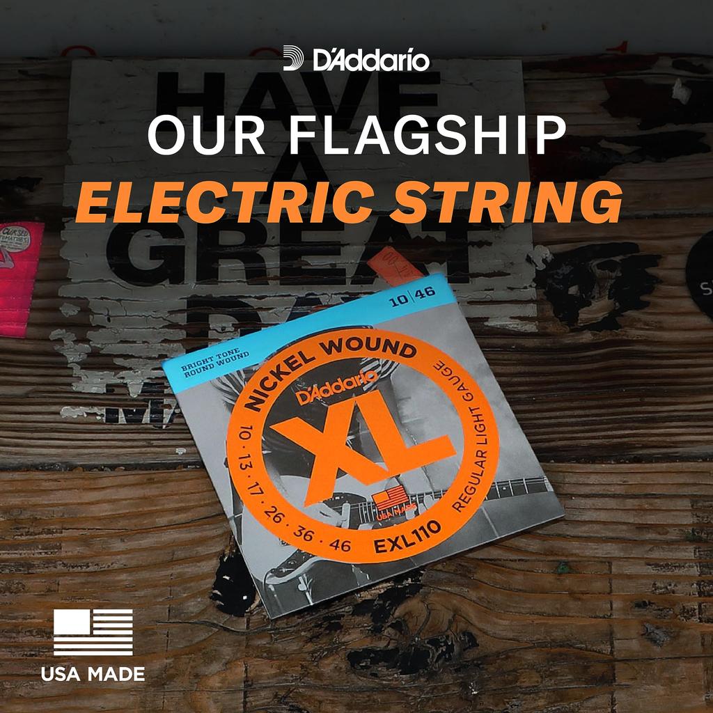 Electric Guitar XL D'Addario Strings, Nickel, .011-.049, Blues/Jazz Rock, 3-Pack, EXL115-3D