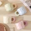Contrast Color Big Ear Cup Household Ceramic Mug Cute Student Couple Drinking Cup Coffee Cup Trendy Creative Cup