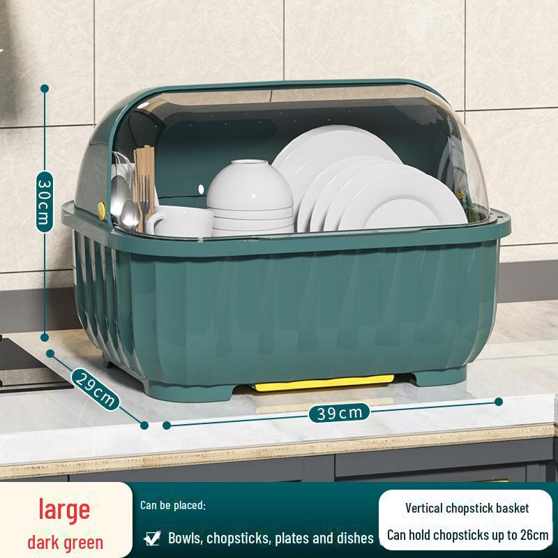 Кухонная подставка для посуды с крышкой для мисок, тарелок, столовых приборов и палочек для еды