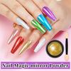 Золотой зеркальный порошок для ногтей, голографический белый жемчужный хромированный металлический порошок, набор для самостоятельного дизайна ногтей для украшения ногтей