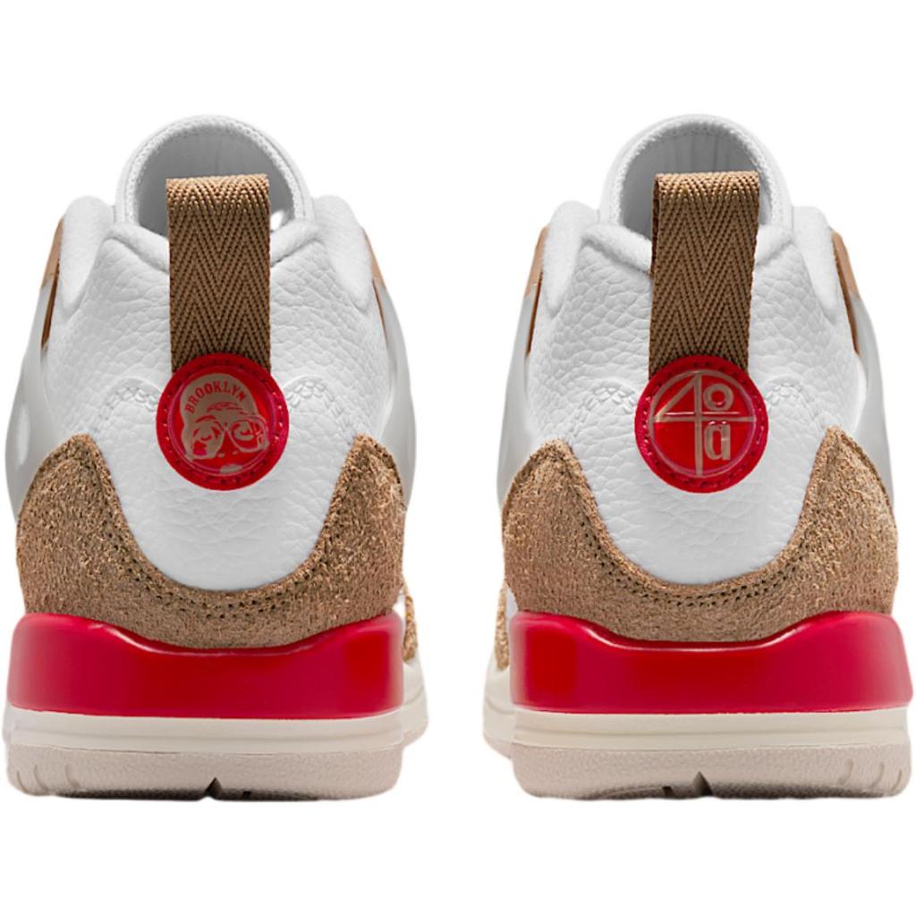 Кроссовки Air Jordan Spizike Low GS White Desert Camo Fire Red для детей Sail FQ3950-105