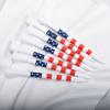 50Pcs Golf Tee 3-1/4 and 2-3/4 inch Durable Bamboo American Flag Designed Golf Training Accessorie