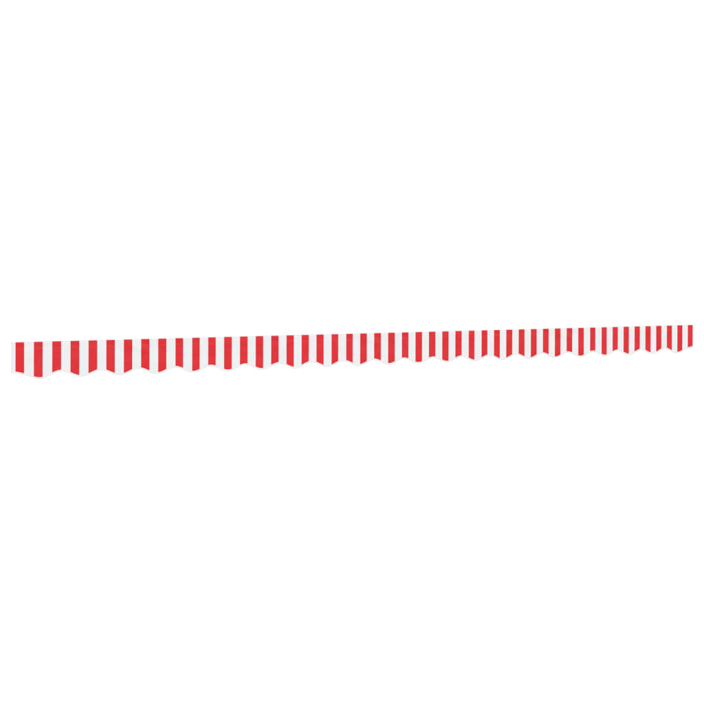 Red and White Striped Awning Valance 5 m