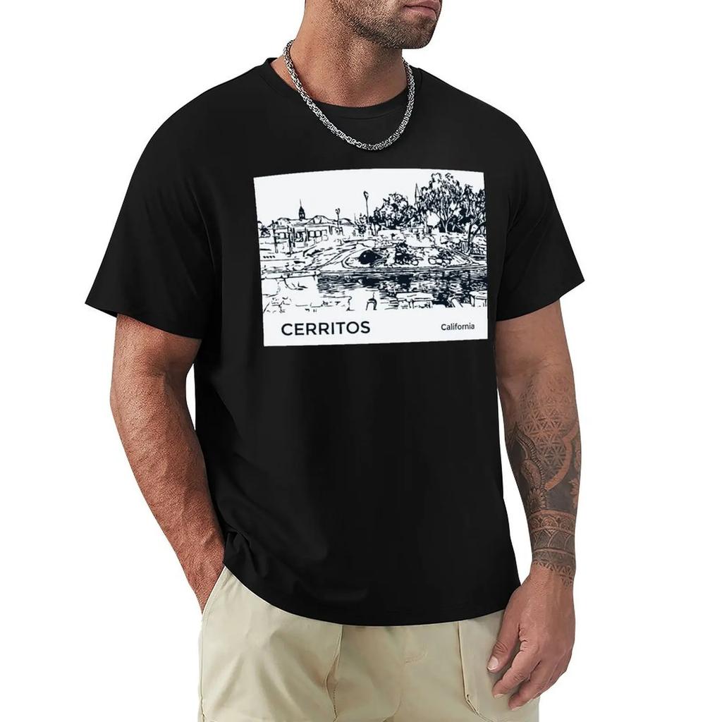 Футболка Cerritos California Plain Boys Animal Print Customs Anime Anime Shirts Men