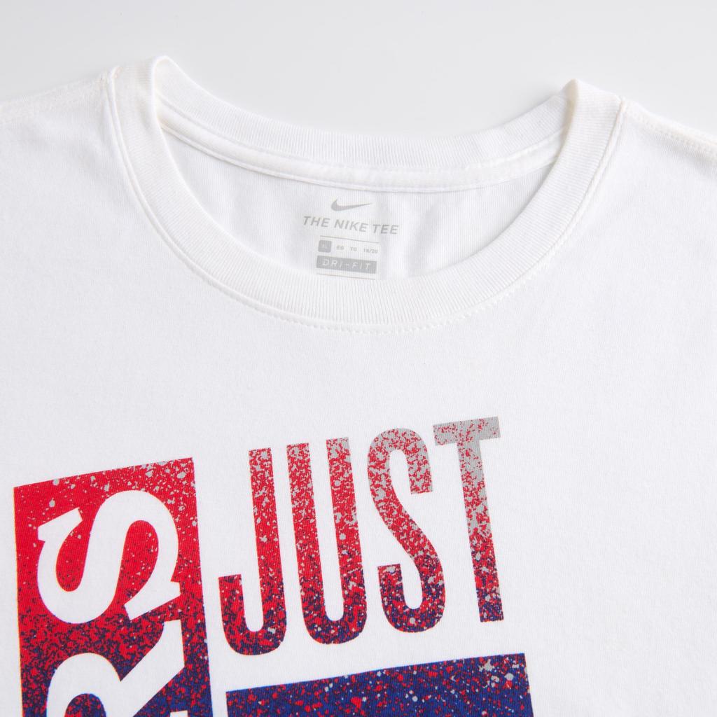 Nike Коллаборация НБА Футболка Philadelphia 76ers Dri-Fit Принт логотипа с элементом брызг Быстросохнущая Круглый вырез Короткий рукав Детские топы Белый Красный 3Z2B7BAZA-76R