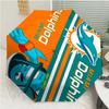 Автоматический зонт с принтом логотипа Miami Dolphins, 8 спиц, железный каркас, пластиковая ручка, подходит для путешествий на открытом воздухе и на каждый день, идеальный подарок