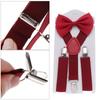Dress Baby Hair Bow Set Solid Color Elastic Braces Cow Tie Belts Kids Suspenders Printed Bow Tie