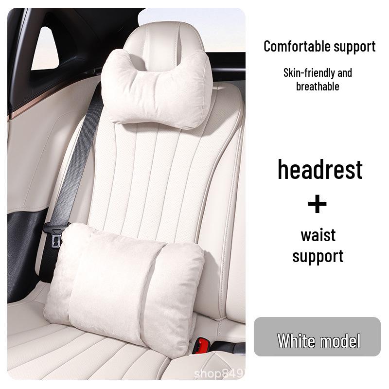 Maybach Mercedes Neck Protection Suede Pillow - High-end Car Seat Headrest