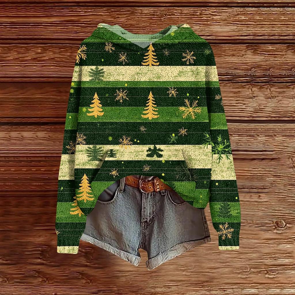 Женская модная повседневная толстовка с капюшоном и длинными рукавами с принтом