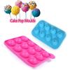 Silicone Molds 8 Units 12 Units 1 Set Holes Round Ball Cake Pop DIY Lollipop Tray Moulds Set Baking