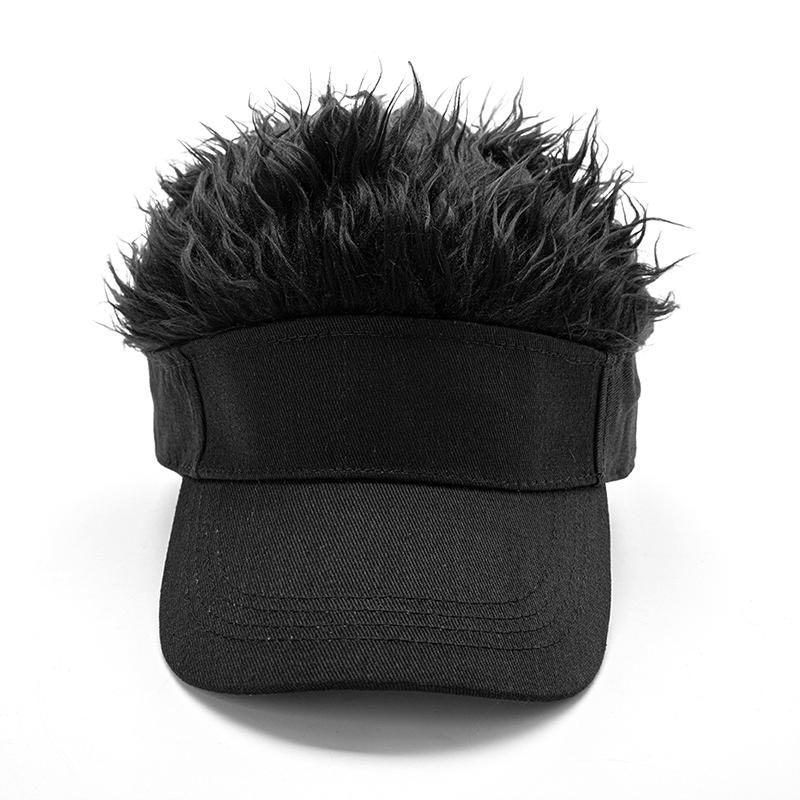 1 шт. бейсболка забавная кепка с козырьком интерес дышащая хип-хоп интегрированный тип солнцезащитная кепка парик