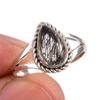 Natural Black Rutile Gemstone 925 Solid Sterling Silver Jewelry Ring Size 7 J7s19