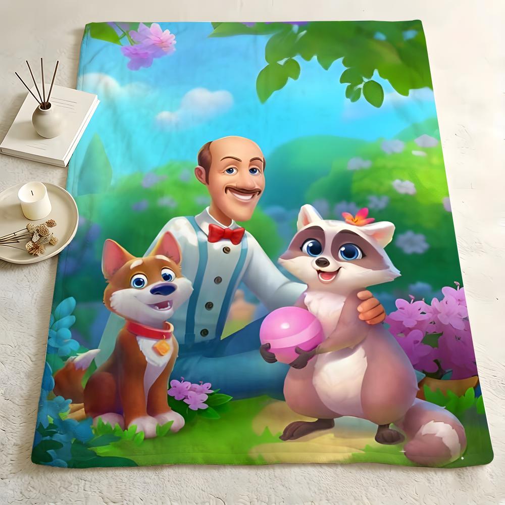 Игровое одеяло G-Gardenscapes, флисовое, мягкое, подходит для дивана, гостиной, кровати, путешествий и в качестве подарка