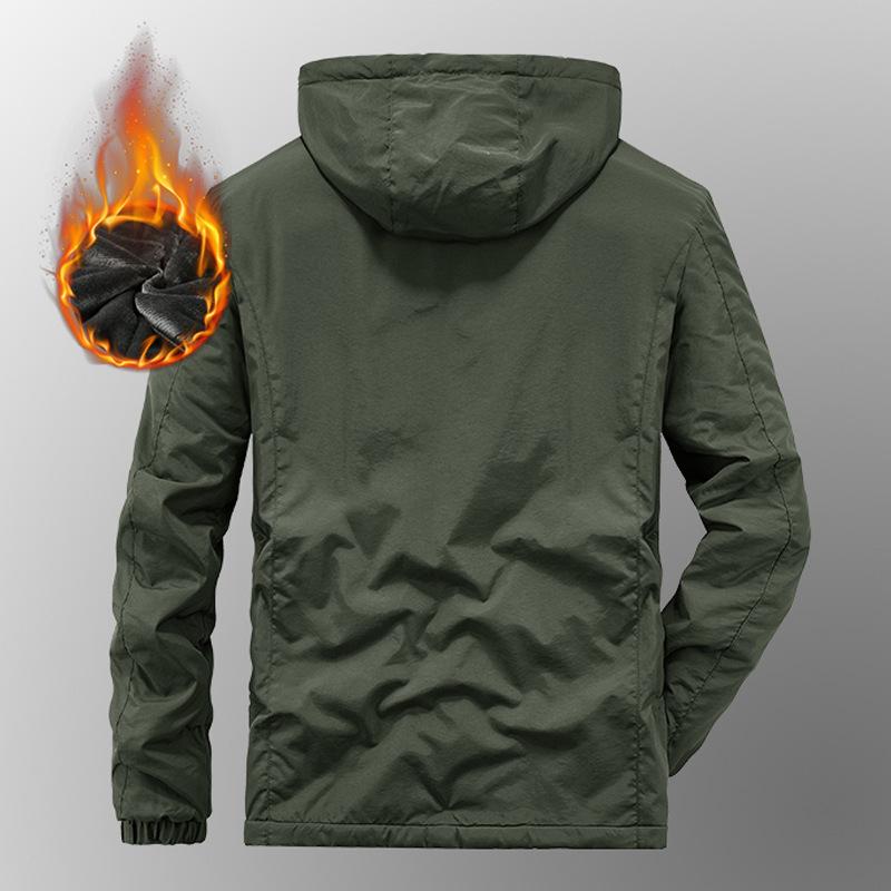Зимняя бархатная утолщенная хлопковая подкладка мужская куртка для активного отдыха ветрозащитная и водонепроницаемая куртка для альпинизма мужская куртка средней и длинной длины