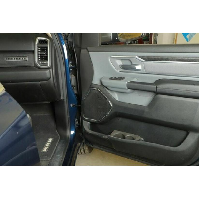 Chrome Inner Door Speaker Trim Cover Bezels For Dodge Ram 1500 2018+ Accessories