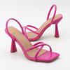 2024 Chunky Heel Back Strap Sandals Women Square Toe Heels Slippers Sexy Summer Gladiator Sandals Ankle Strap Heels for Women
