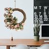 Artificial Flower Rattan Wreath for Front Door Handmade Floral Twig Garland