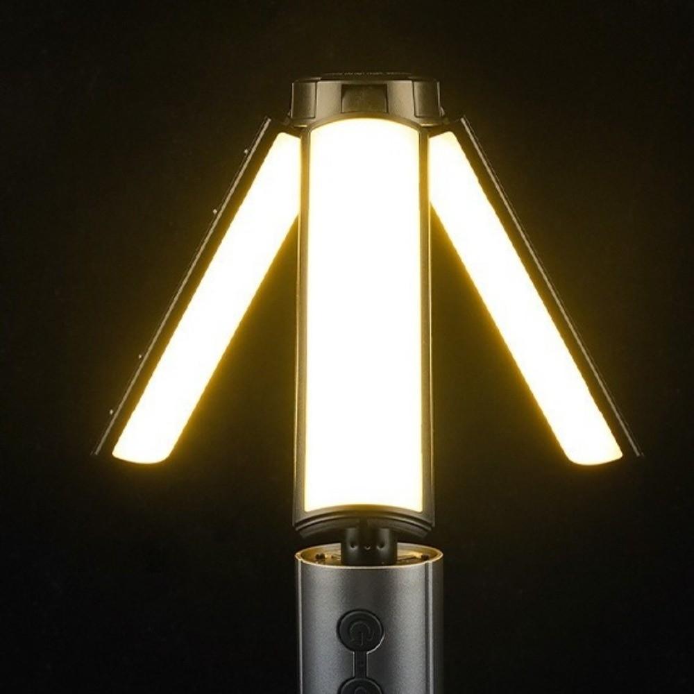 LED Light Camping Light USB Rechargeable Telescopic Emergency Lamp with Hook Adjustable Height Telescopic Flashlight
