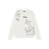 Embroidered Animal Pattern Casual Long Sleeve Knit Top Women Tops Light-Beige F11W348409F-IV