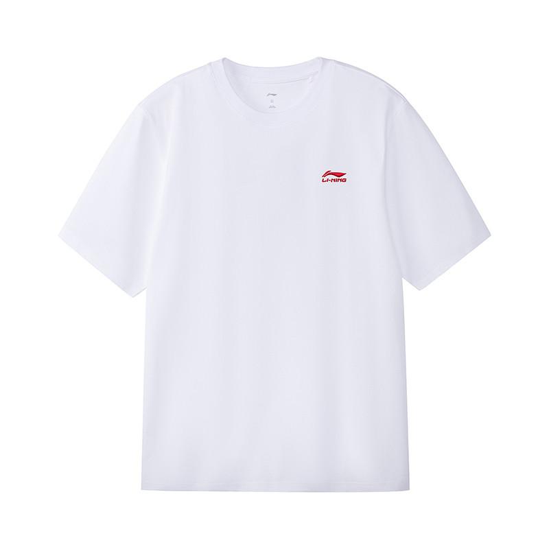 Li Ning Универсальный Модный Свободный Дышащий Короткий Рукав Удобные Шорты Повседневный Спортивный Костюм Мужской костюм Белый Черный W775-4+V236-1