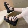 Fashion Woman Shoes Outdoor Strappy Sexy Beach Platform Sandals For Women Comfort Luxury Summer With Premium Offer Asian Size 2024