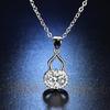 Simulation Mozzarella Diamond Zircon Gourd Necklace Women's Hollow Temperament Fashionable Women's One-carat Collarbone Chain