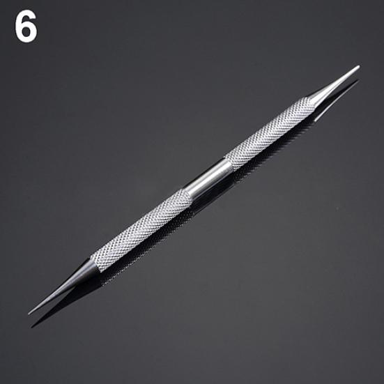 Useful Dual Head Design Acne Needle Stainless Steel White 10 Cm 1 Pc